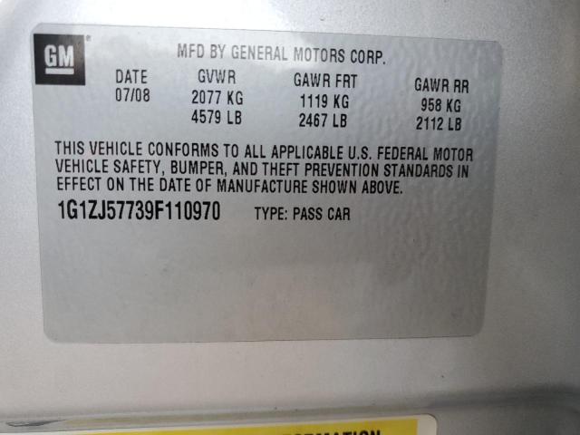 Photo 10 from auction – 2009 CHEVROLET MALIBU with VIN 1G1ZJ57739F110970