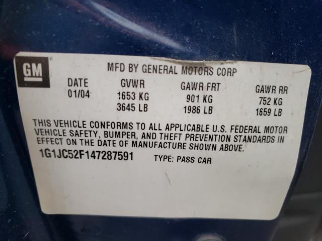 Foto 10 de la subasta – 2004 CHEVROLET CAVALIER con VIN 1G1JC52F147287591