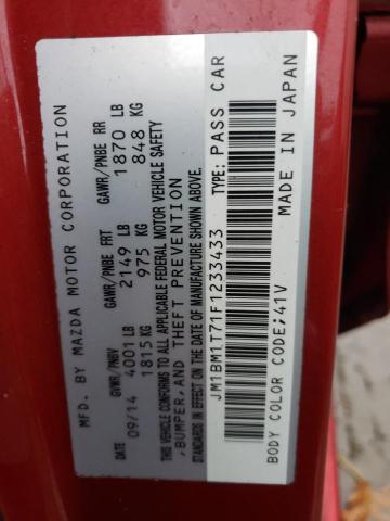 Photo 10 from auction – 2015 MAZDA 3 SV with VIN JM1BM1T71F1233433