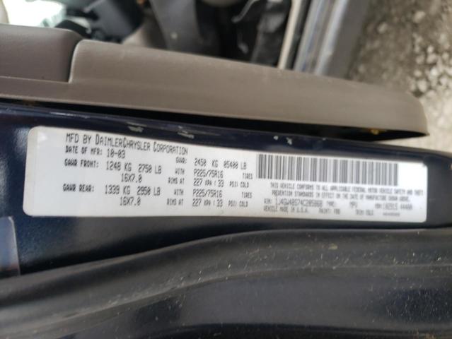 Photo 10 from auction – 2004 JEEP CHEROKEE with VIN 1J4GW48S74C285868