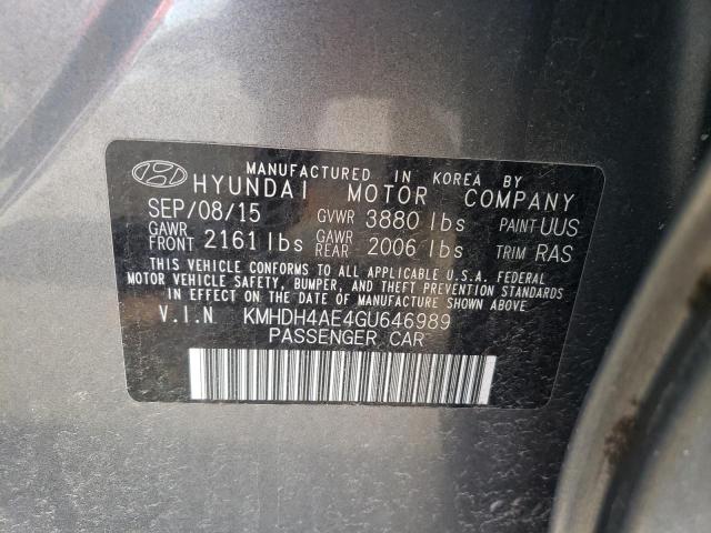 Photo 10 from auction – 2016 HYUNDAI ELANTRA SE with VIN KMHDH4AE4GU646989