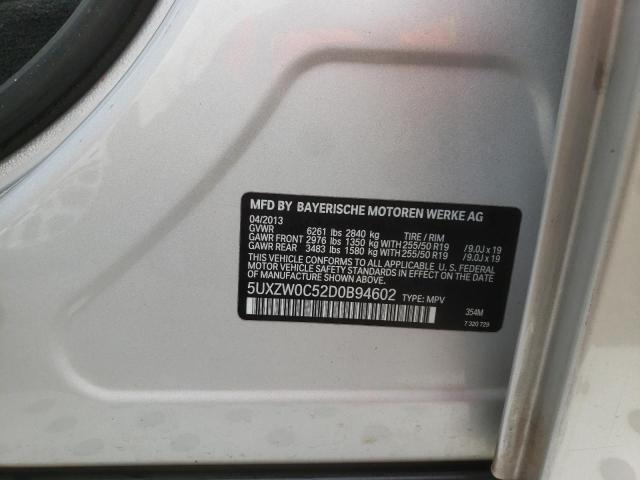 Photo 10 from auction – 2013 BMW X5 XDRIVE3 with VIN 5UXZW0C52D0B94602