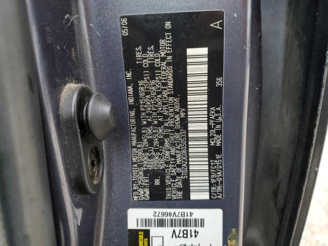 Photo 10 from auction – 2006 TOYOTA SIENNA CE with VIN 5TDZA23C06S505337