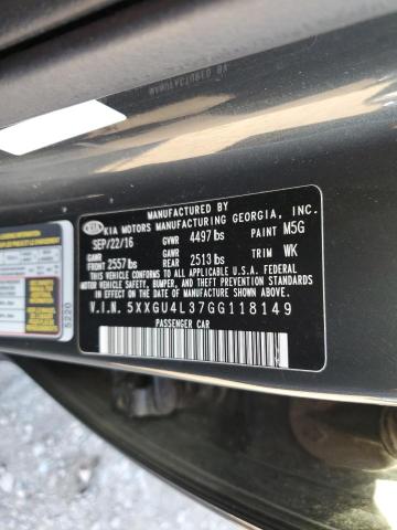 Photo 10 from auction – 2016 KIA OPTIMA EX with VIN 5XXGU4L37GG118149