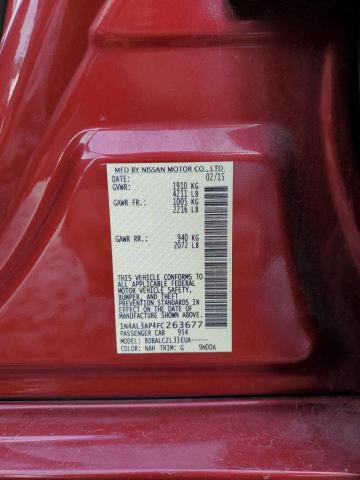 Photo 10 from auction – 2015 NISSAN ALTIMA 2.5 with VIN 1N4AL3AP4FC263677