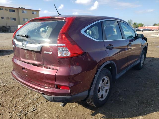 Photo 4 from auction – 2015 HONDA CR-V LX with VIN 5J6RM4H3XFL092317