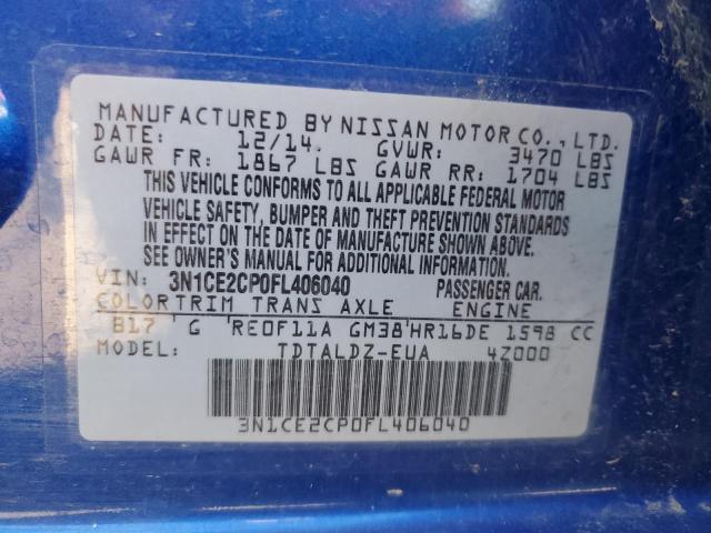 Photo 10 from auction – 2015 NISSAN VERSA NOTE with VIN 3N1CE2CP0FL406040