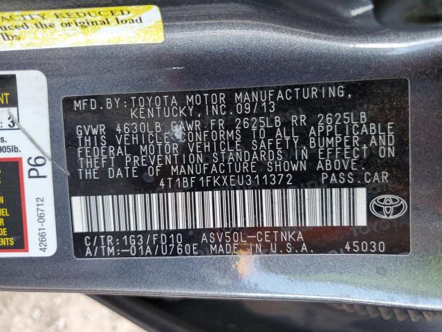 Photo 10 from auction – 2014 TOYOTA CAMRY L with VIN 4T1BF1FKXEU311372