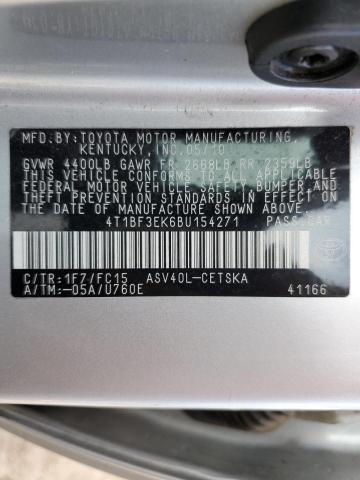 صورة رقم 10 من المزاد - 2011 TOYOTA CAMRY BASE مع VIN 4T1BF3EK6BU154271