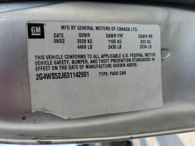 Photo 10 from auction – 2003 BUICK CENTURY CU with VIN 2G4WS52J631142901
