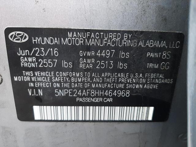 Photo 10 from auction – 2017 HYUNDAI SONATA SE with VIN 5NPE24AF8HH464968