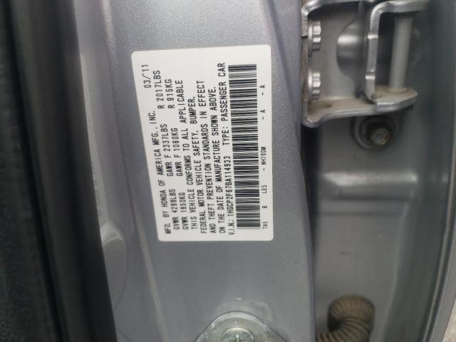 Photo 10 from auction – 2011 HONDA ACCORD SE with VIN 1HGCP2F67BA114933