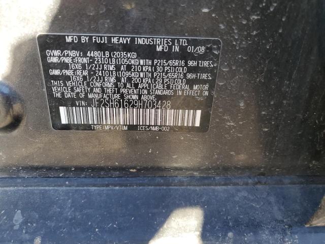 Photo 10 from auction – 2009 SUBARU FORESTER 2 with VIN JF2SH61629H703428