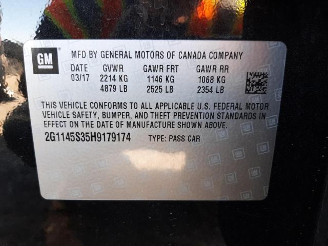 Photo 10 from auction – 2017 CHEVROLET IMPALA PRE with VIN 2G1145S35H9179174