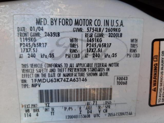 Photo 10 from auction – 2004 FORD EXPLORER X with VIN 1FMDU63K74ZA63146