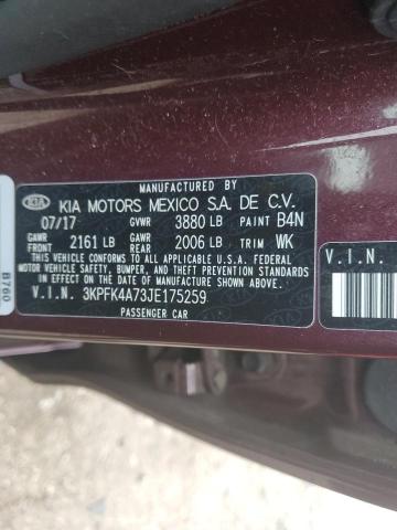Photo 10 from auction – 2018 KIA FORTE LX with VIN 3KPFK4A73JE175259