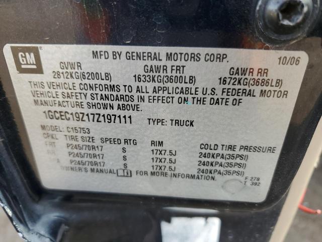 Photo 10 from auction – 2007 CHEVROLET SILVERADO with VIN 1GCEC19Z17Z197111