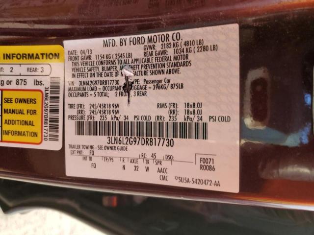 Photo 10 from auction – 2013 LINCOLN MKZ with VIN 3LN6L2G97DR817730