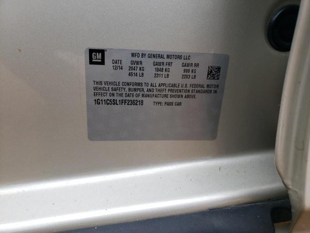Photo 10 from auction – 2015 CHEVROLET MALIBU 1LT with VIN 1G11C5SL1FF236218