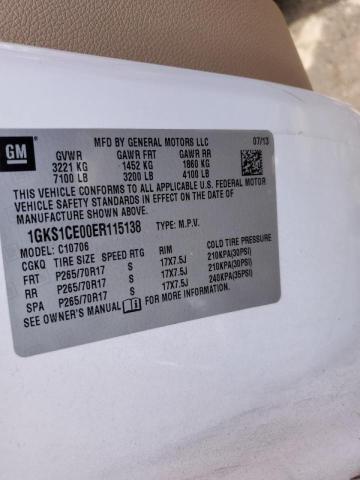 Photo 10 from auction – 2014 GMC YUKON SLT with VIN 1GKS1CE00ER115138