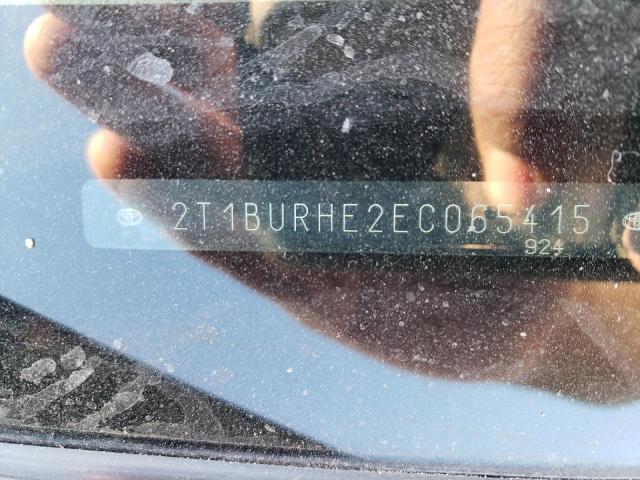 Photo 10 from auction – 2014 TOYOTA COROLLA L with VIN 2T1BURHE2EC065415