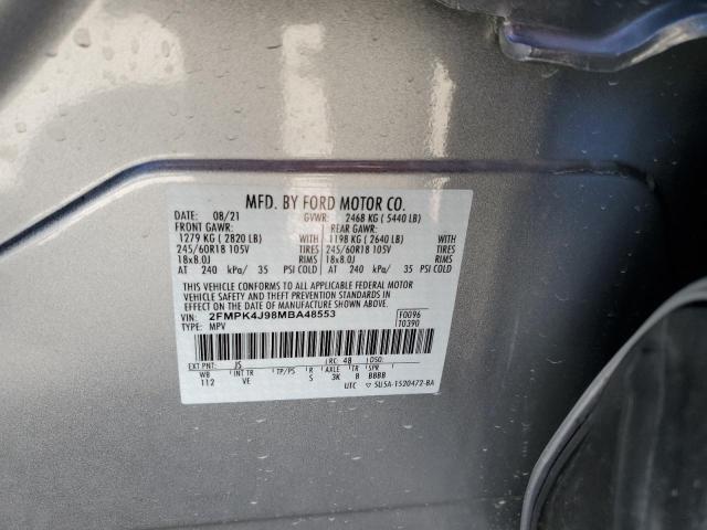 Photo 10 from auction – 2021 FORD EDGE SEL with VIN 2FMPK4J98MBA48553