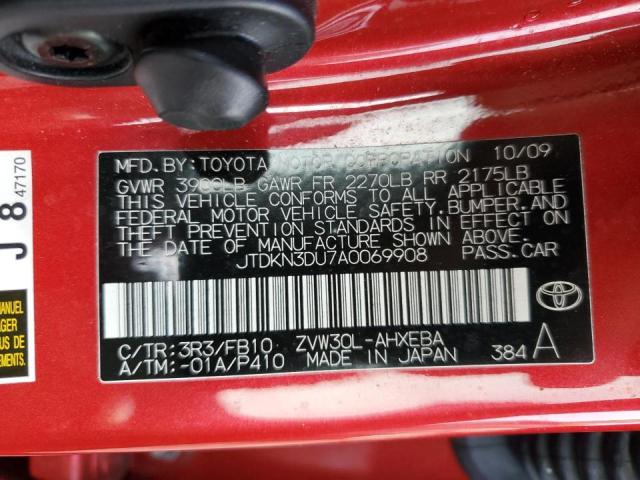 Zdjęcie 10 z aukcji – 2010 TOYOTA PRIUS z VIN JTDKN3DU7A0069908