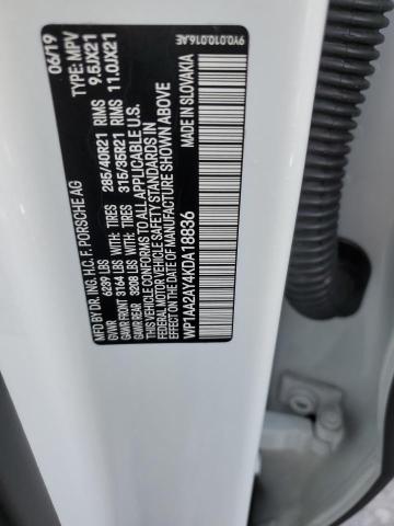 Photo 10 from auction – 2019 PORSCHE CAYENNE with VIN WP1AA2AY4KDA18836