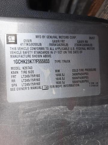 Zdjęcie 10 z aukcji – 2007 CHEVROLET SILVERADO z VIN 1GCHK23K77F555833