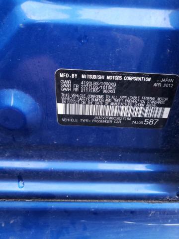 Photo 10 from auction – 2012 MITSUBISHI LANCER SE with VIN JA32V2FW8CU027198