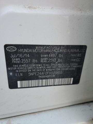 Photo 10 from auction – 2015 HYUNDAI SONATA SE with VIN 5NPE24AF0FH039855
