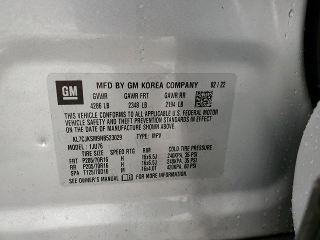 Photo 10 from auction – 2022 CHEVROLET TRAX LS with VIN KL7CJKSM9NB523029