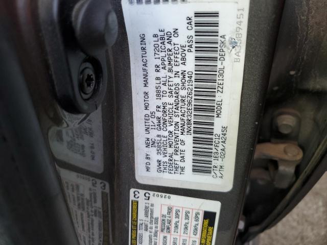 Photo 10 from auction – 2006 TOYOTA COROLLA CE with VIN 1NXBR32E96Z621940