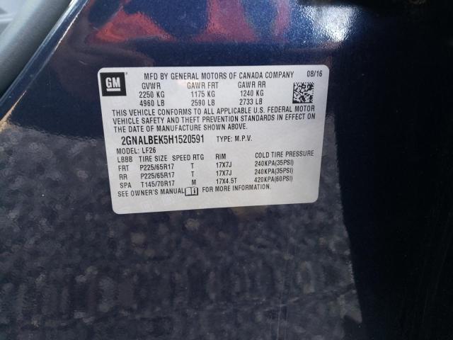 Photo 10 from auction – 2017 CHEVROLET EQUINOX LS with VIN 2GNALBEK5H1520591