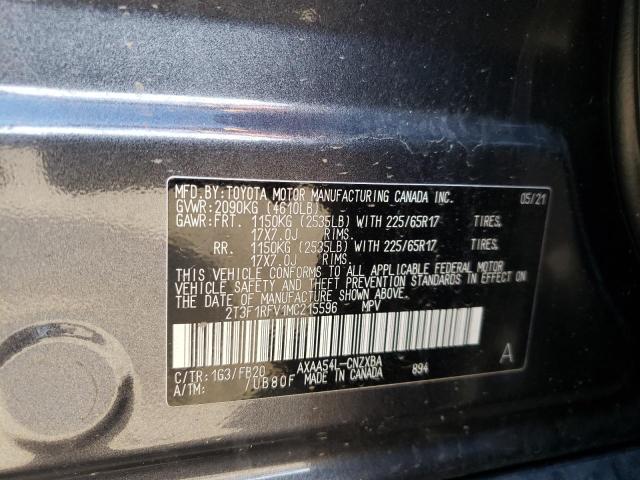 Photo 10 from auction – 2021 TOYOTA RAV4 LE with VIN 2T3F1RFV1MC215596