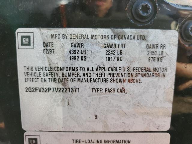 Photo 10 from auction – 1997 PONTIAC FIREBIRD F with VIN 2G2FV32P7V2221371
