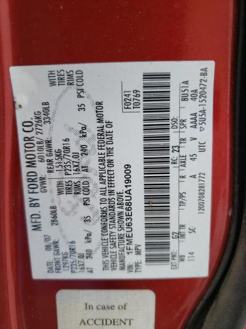 Photo 10 from auction – 2008 FORD EXPLORER X with VIN 1FMEU63E68UA19009