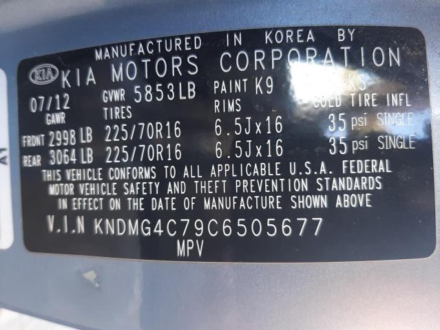 Photo 10 from auction – 2012 KIA SEDONA LX with VIN KNDMG4C79C6505677