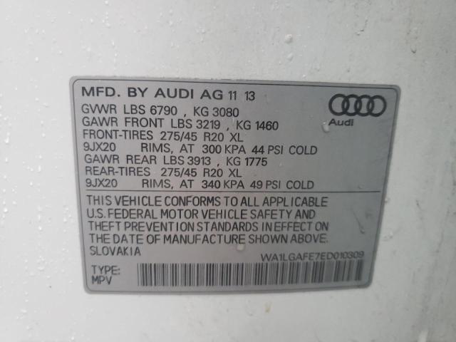 Photo 10 from auction – 2014 AUDI Q7 PREMIUM with VIN WA1LGAFE7ED010309