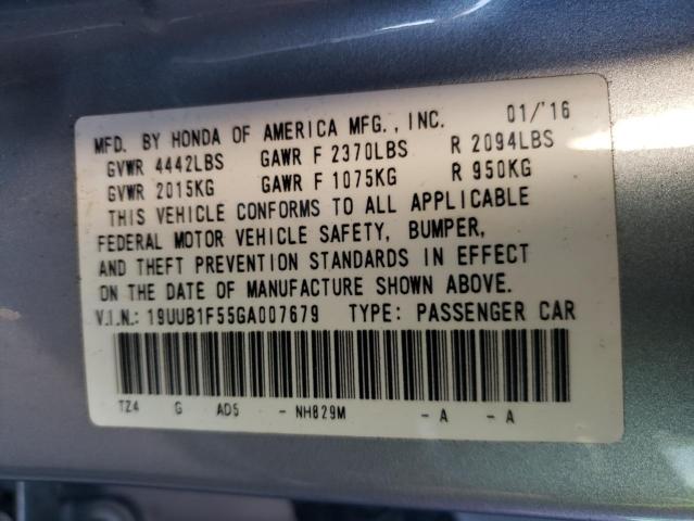 Photo 10 from auction – 2016 ACURA TLX TECH with VIN 19UUB1F55GA007679
