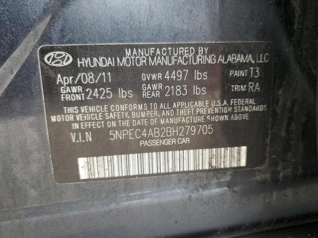 Photo 10 from auction – 2011 HYUNDAI SONATA SE with VIN 5NPEC4AB2BH279705