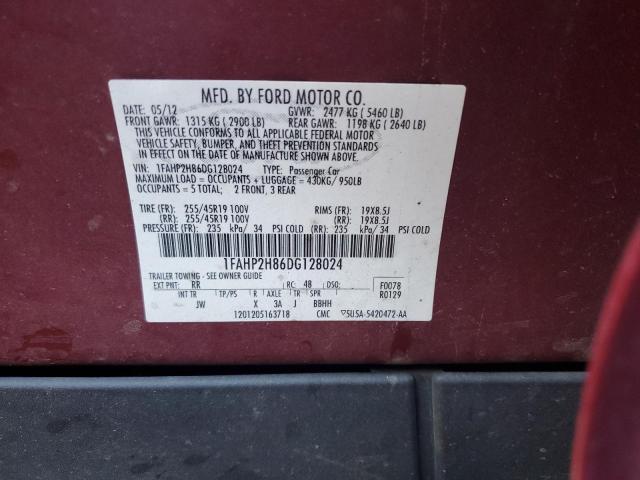 Photo 10 from auction – 2013 FORD TAURUS SEL with VIN 1FAHP2H86DG128024