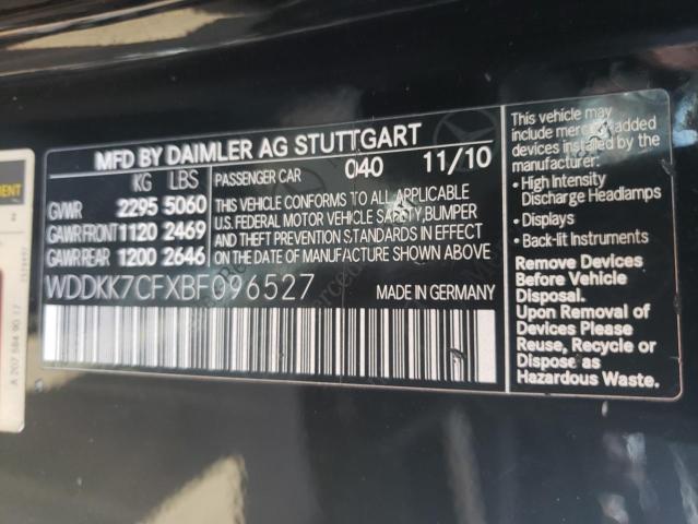 Photo 10 from auction – 2011 MERCEDES-BENZ E 550 with VIN WDDKK7CFXBF096527