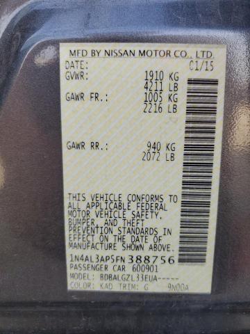Photo 10 from auction – 2015 NISSAN ALTIMA 2.5 with VIN 1N4AL3AP5FN388756