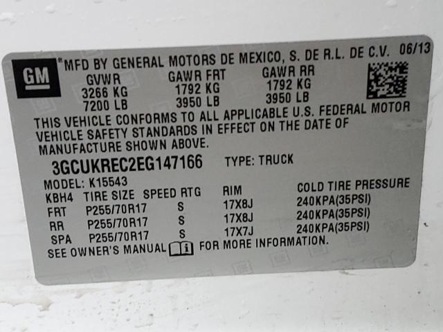 Photo 10 from auction – 2014 CHEVROLET SILVERADO with VIN 3GCUKREC2EG147166