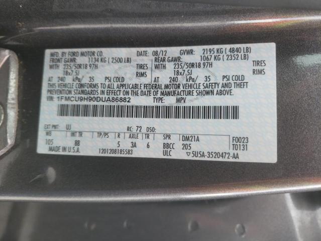 Photo 10 from auction – 2013 FORD ESCAPE SEL with VIN 1FMCU9H90DUA86882