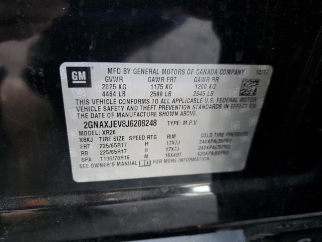 Photo 10 from auction – 2018 CHEVROLET EQUINOX LT with VIN 2GNAXJEV8J6208248