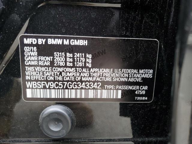 Photo 10 from auction – 2016 BMW M5 with VIN WBSFV9C57GG343342
