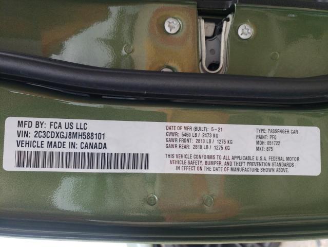 Photo 10 from auction – 2021 DODGE CHARGER SC with VIN 2C3CDXGJ8MH588101