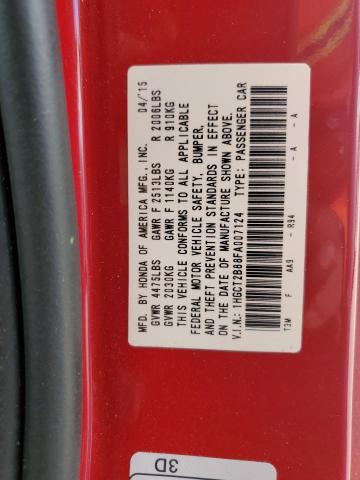 Photo 10 from auction – 2015 HONDA ACCORD EXL with VIN 1HGCT2B88FA007124